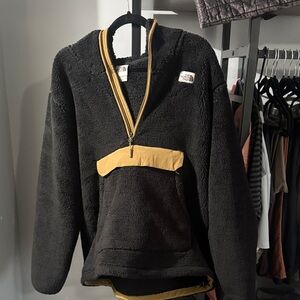 The North Face Black and Gold Fleece Jacket